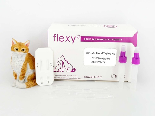[RBC13009] Feline AB Blood Typing Kit, 10min feline blood type rapid test kit